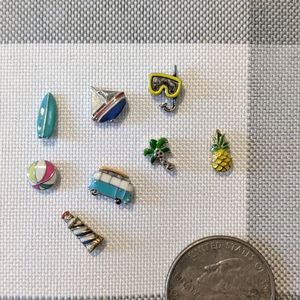 Origami Owl Beach Vacation Charm Set